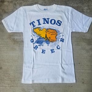 Vintage Tinos Greece Travel Baby Tee Sz Youth 8